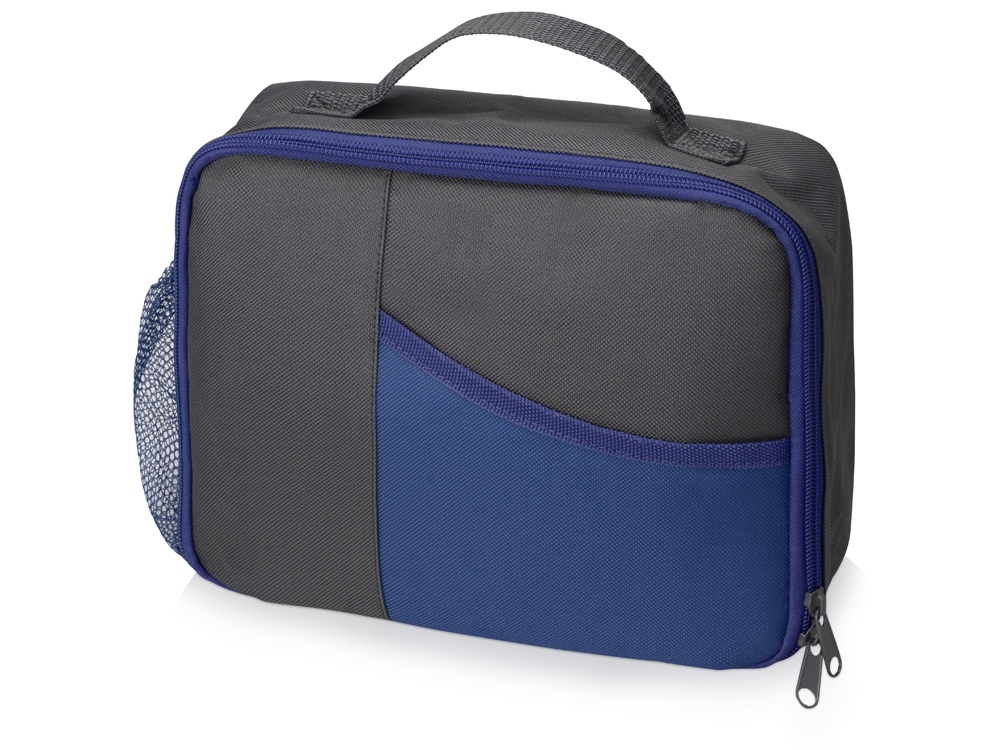 Изотермическая сумка-холодильник "Breeze" для ланч-бокса, серый/синий
