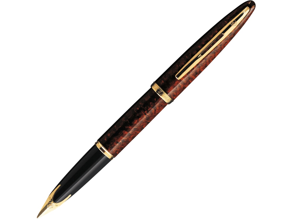 Ручка перьевая Waterman «Carene Amber GT F», коричневый/золотистый
