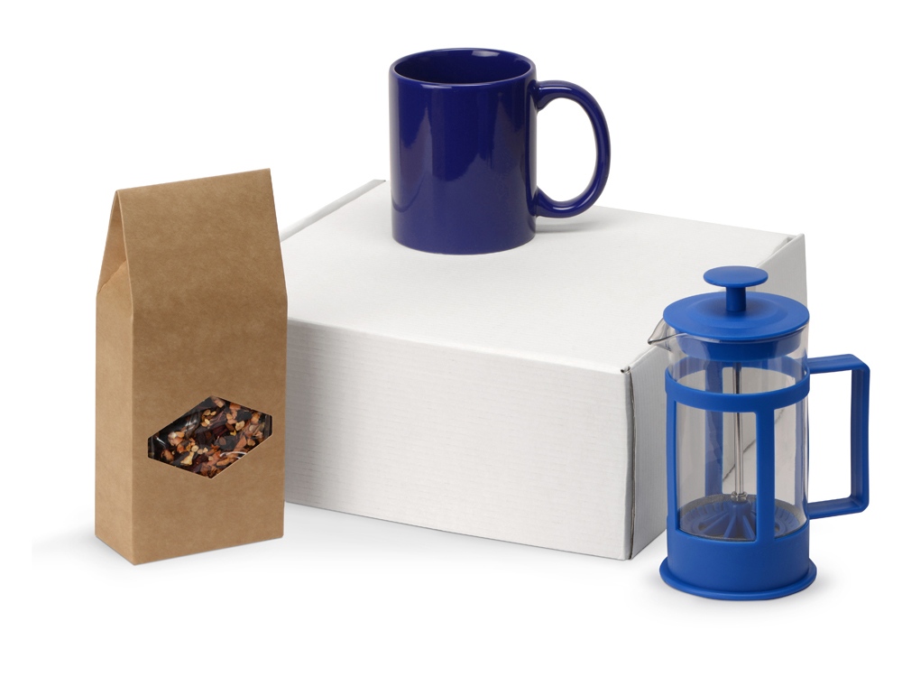 Подарочный набор с чаем, кружкой и френч-прессом 