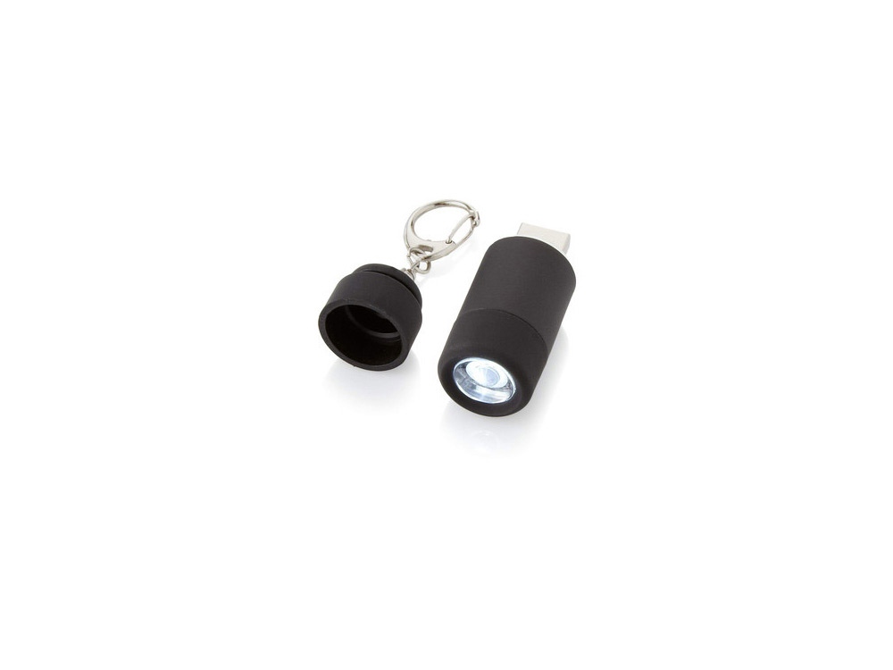 Мини-фонарь "Avior" с зарядкой от USB, черный
