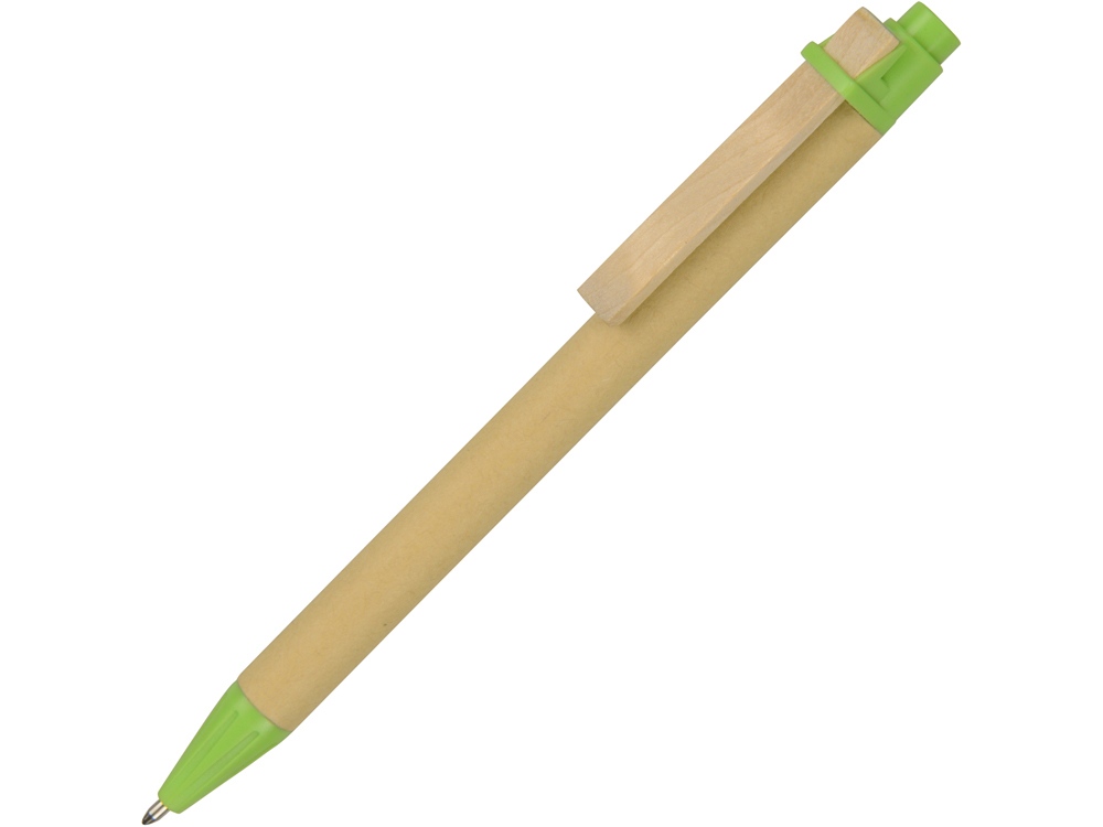 Ручка шариковая "Salvador", натуральный/зеленый, черные чернила