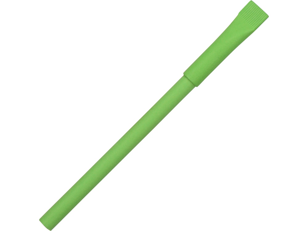 Ручка картонная с колпачком "Recycled", зеленое яблоко (Р)