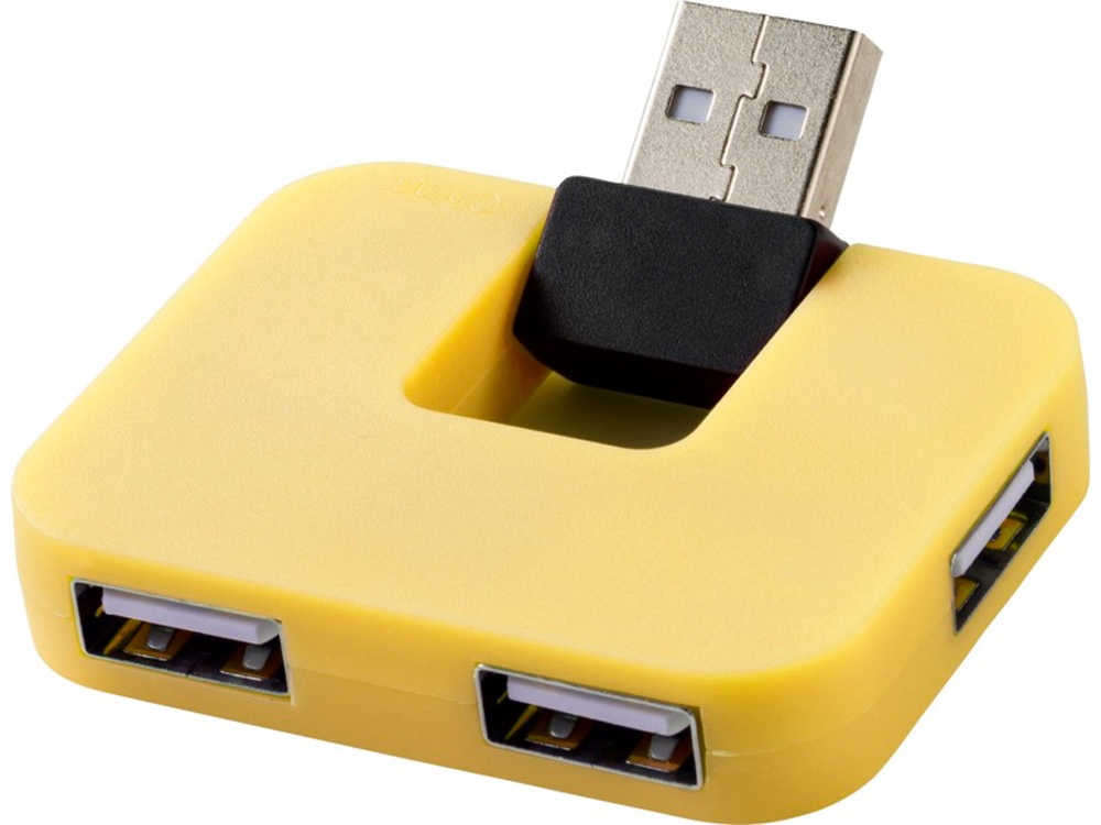USB Hub "Gaia" на 4 порта, желтый
