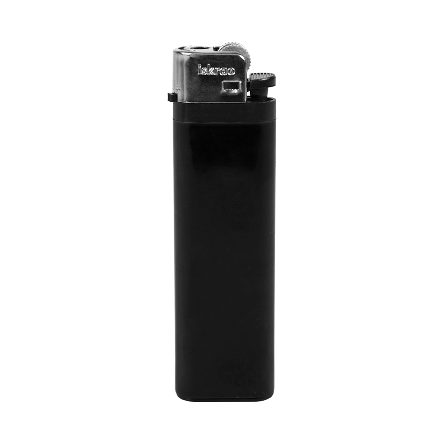 Зажигалка кремниевая ISKRA, черная, 8,18х2,53х1,05 см, пластик/тампопечать