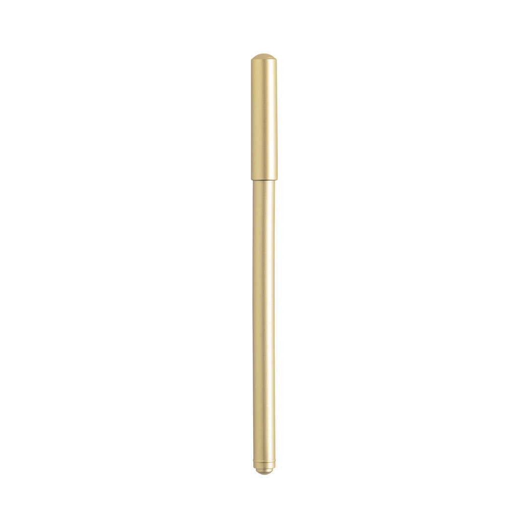 Ручка гелевая DELRAY с колпачком, золотой, пластик