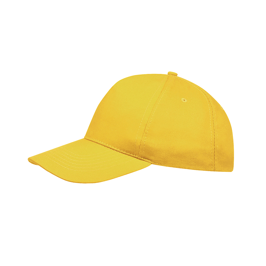 Бейсболка "SUNNY", 5 клиньев, застежка на липучке, солнечно-желтый, 100% хлопок, плотность 180 г/м2