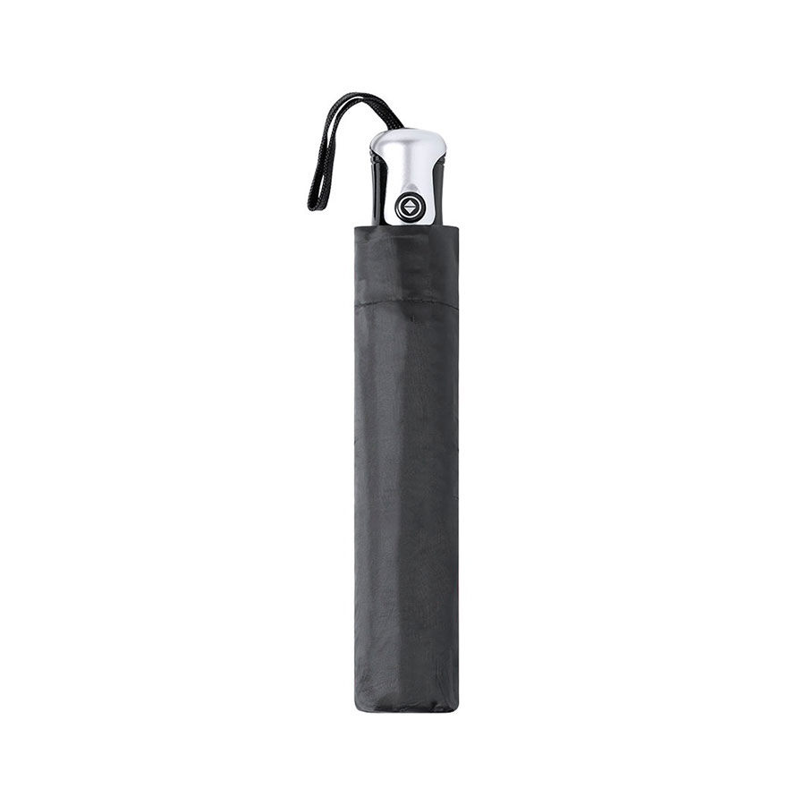 Зонт складной ALEXON, автомат, черный, 100% полиэстер 190T