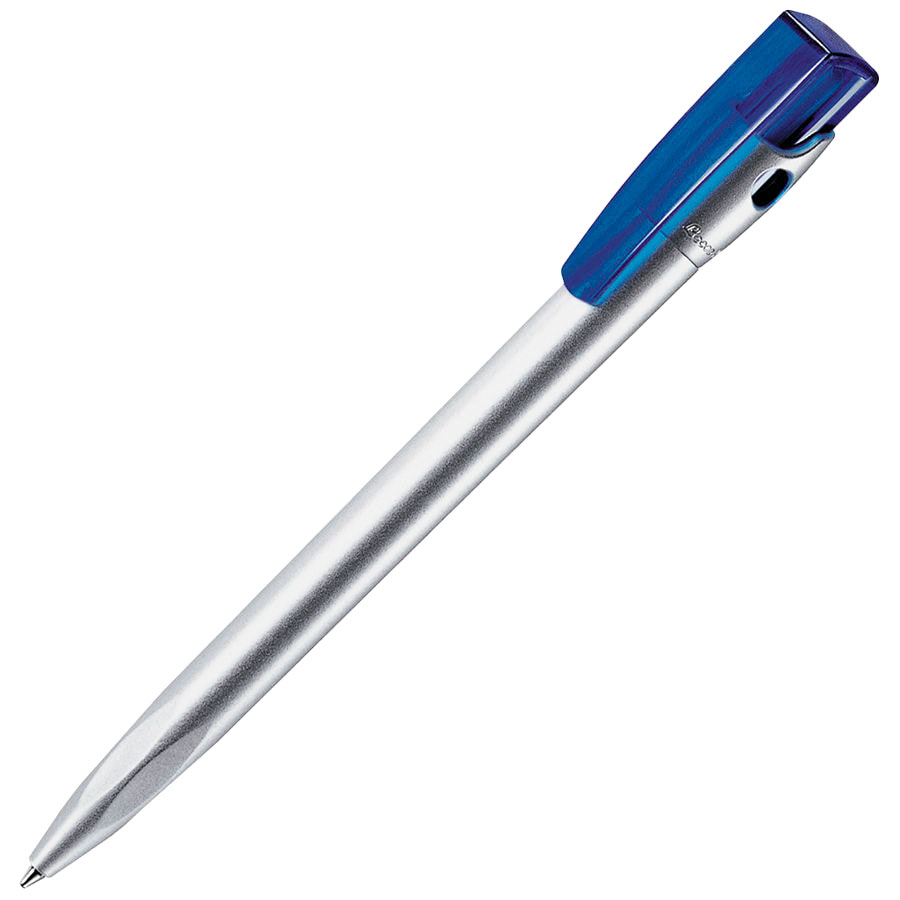 KIKI SAT, ручка шариковая, синий/серебристый, пластик