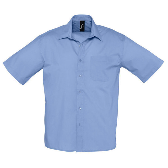 Рубашка "Bristol", васильковый_S, 65% полиэстер, 35% хлопок, 105г/м2