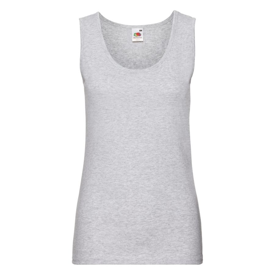 Майка женская "Lady-Fit Valueweight Vest", серо-лиловый_XS, 97% х/б, 3% п/э, 165 г/м2