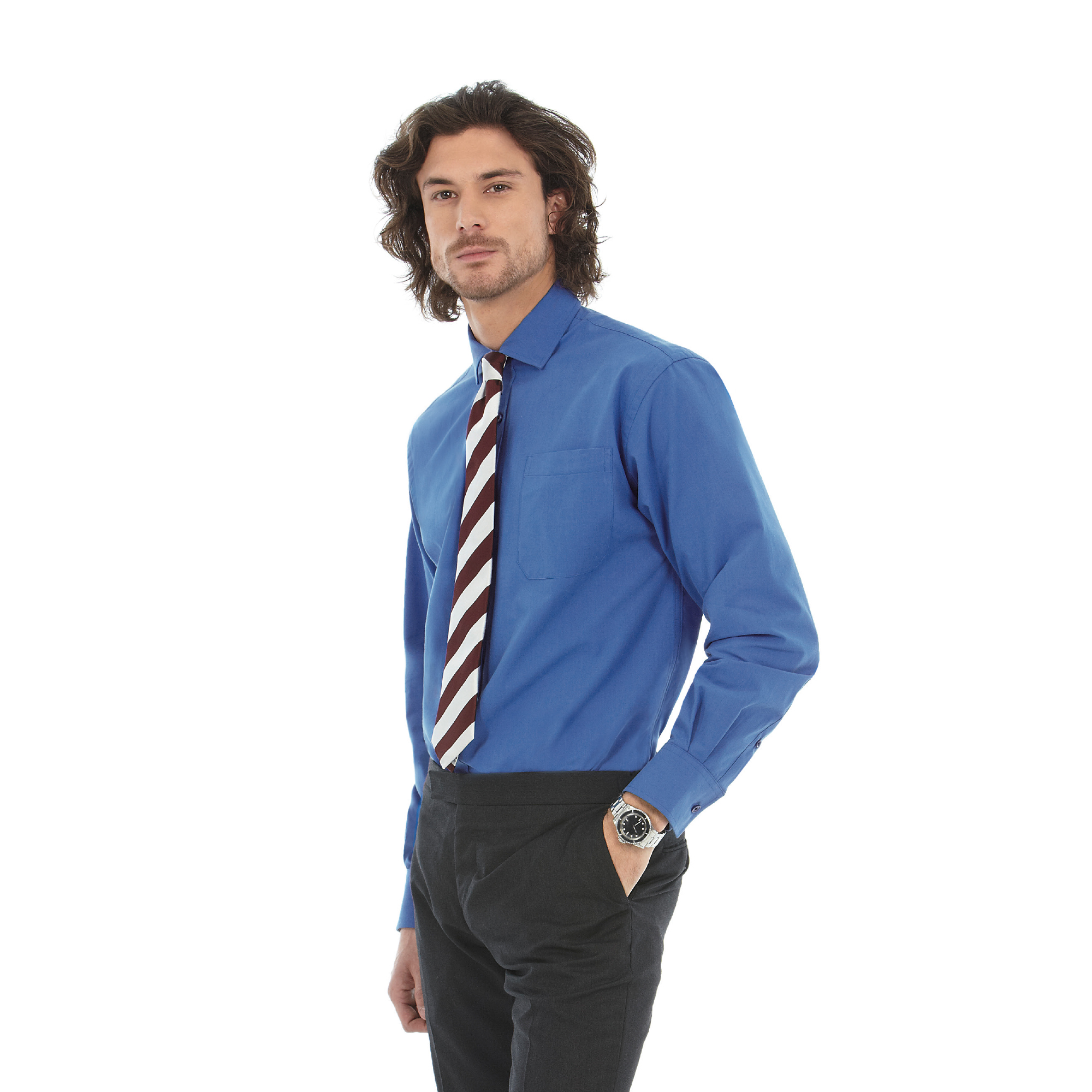 Рубашка мужская с длинным рукавом Heritage LSL/men синий