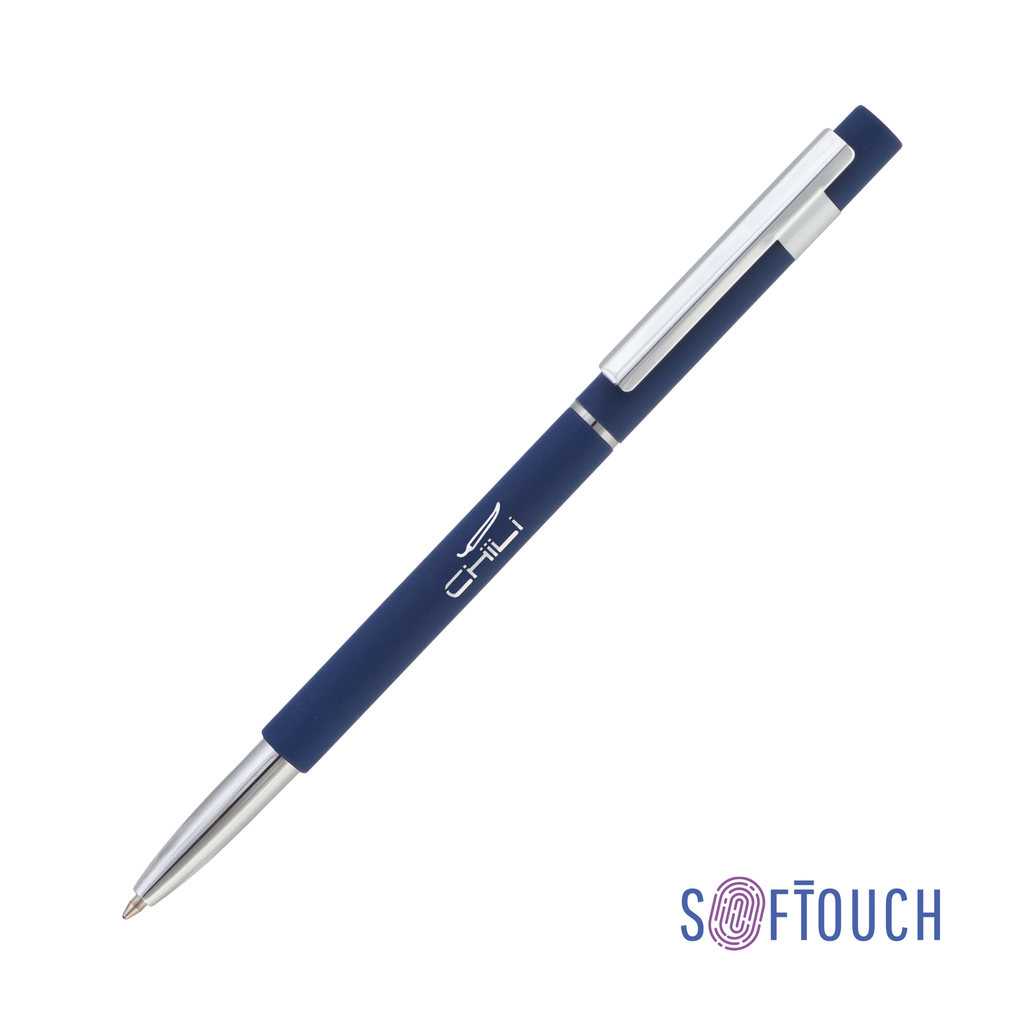 Ручка шариковая "Star", покрытие soft touch темно-синий