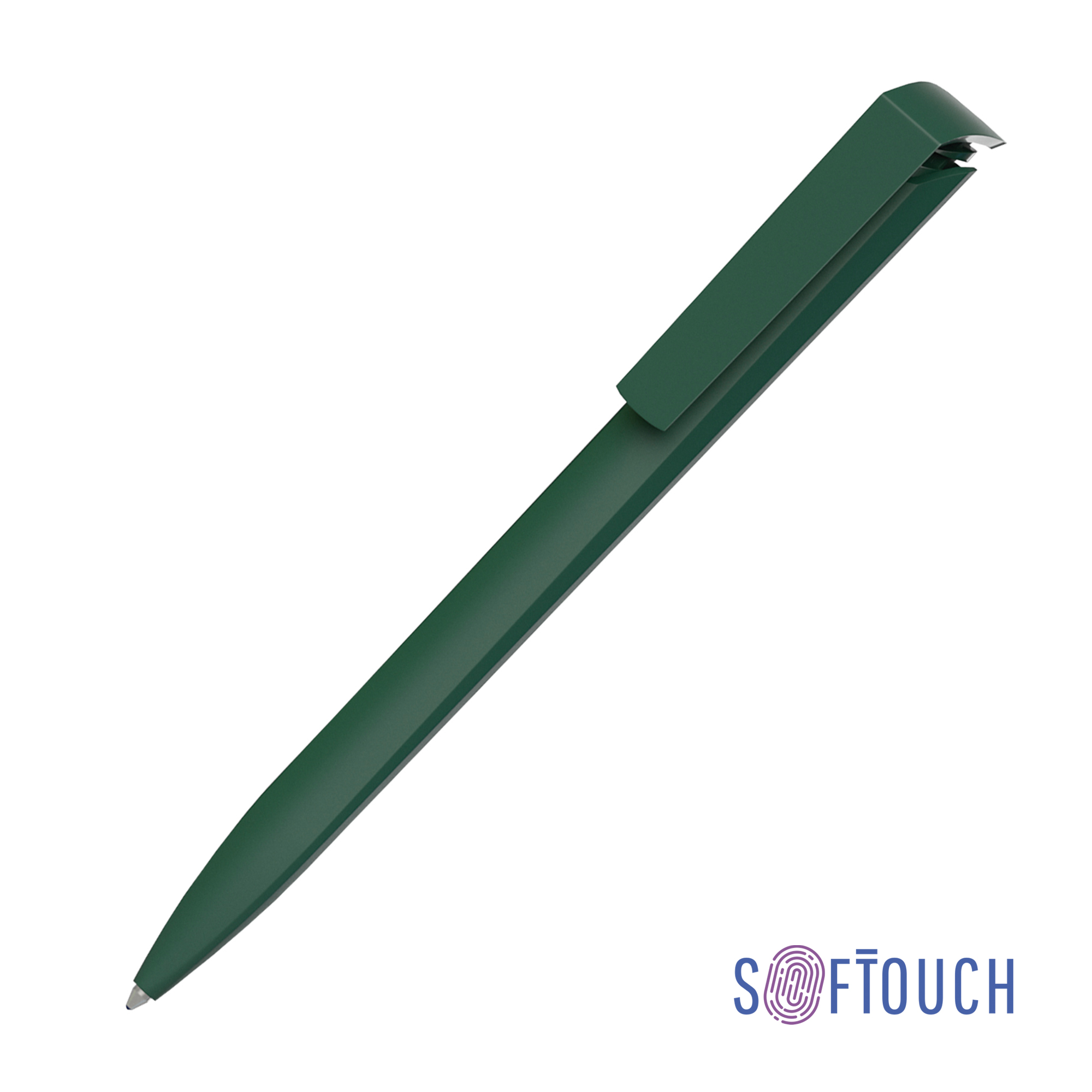 Ручка шариковая TRIAS SOFTTOUCH темно-зеленый