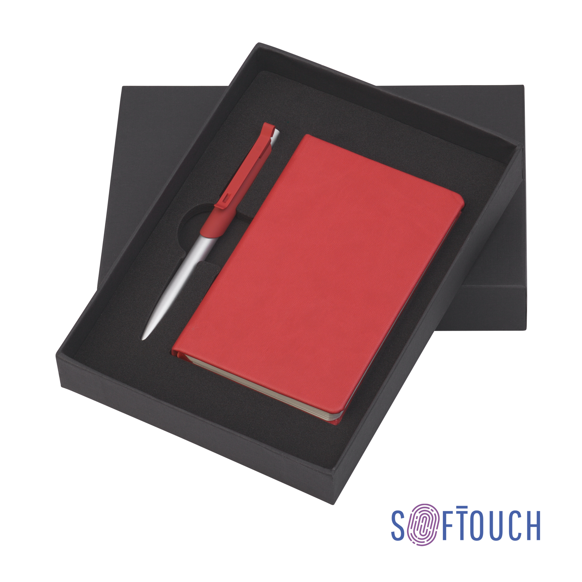 Подарочный набор "Корсика", покрытие soft touch красный