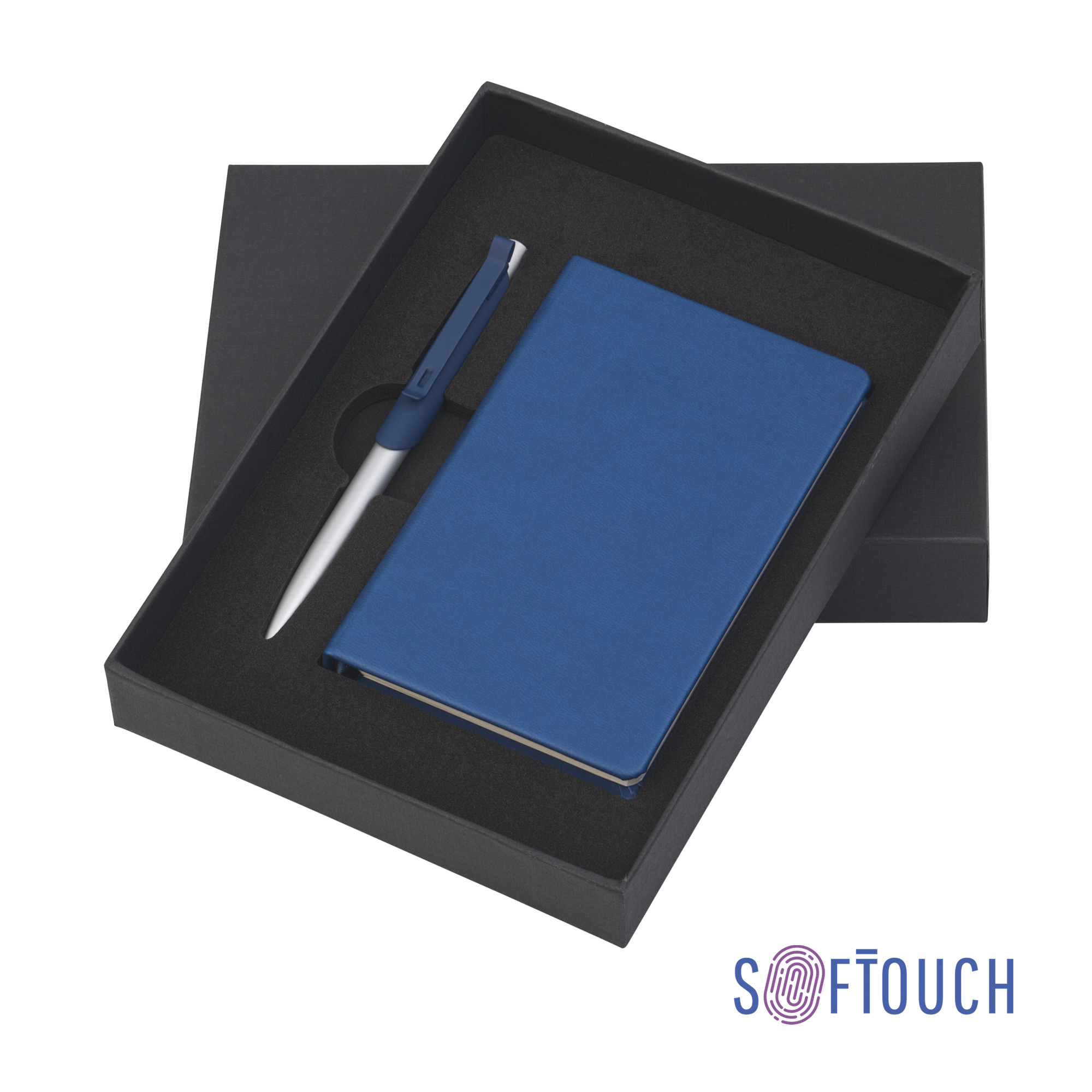 Подарочный набор "Корсика", покрытие soft touch синий