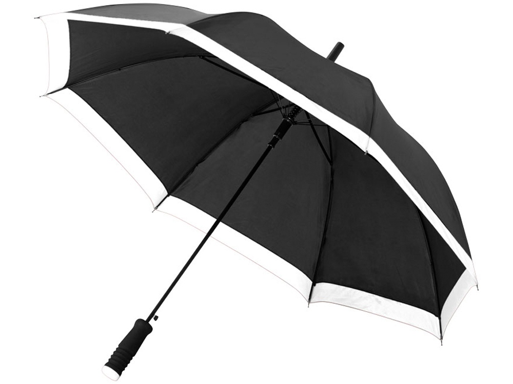 Зонт-трость Kris 23" полуавтомат, черный/белый