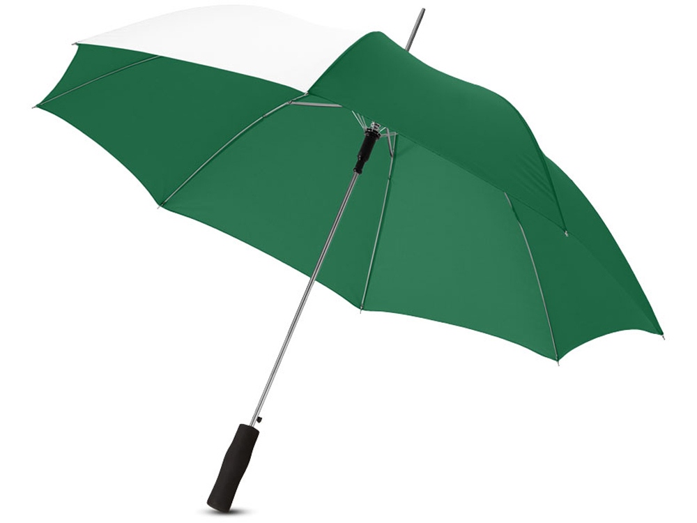 Зонт-трость Tonya 23" полуавтомат, зеленый/белый