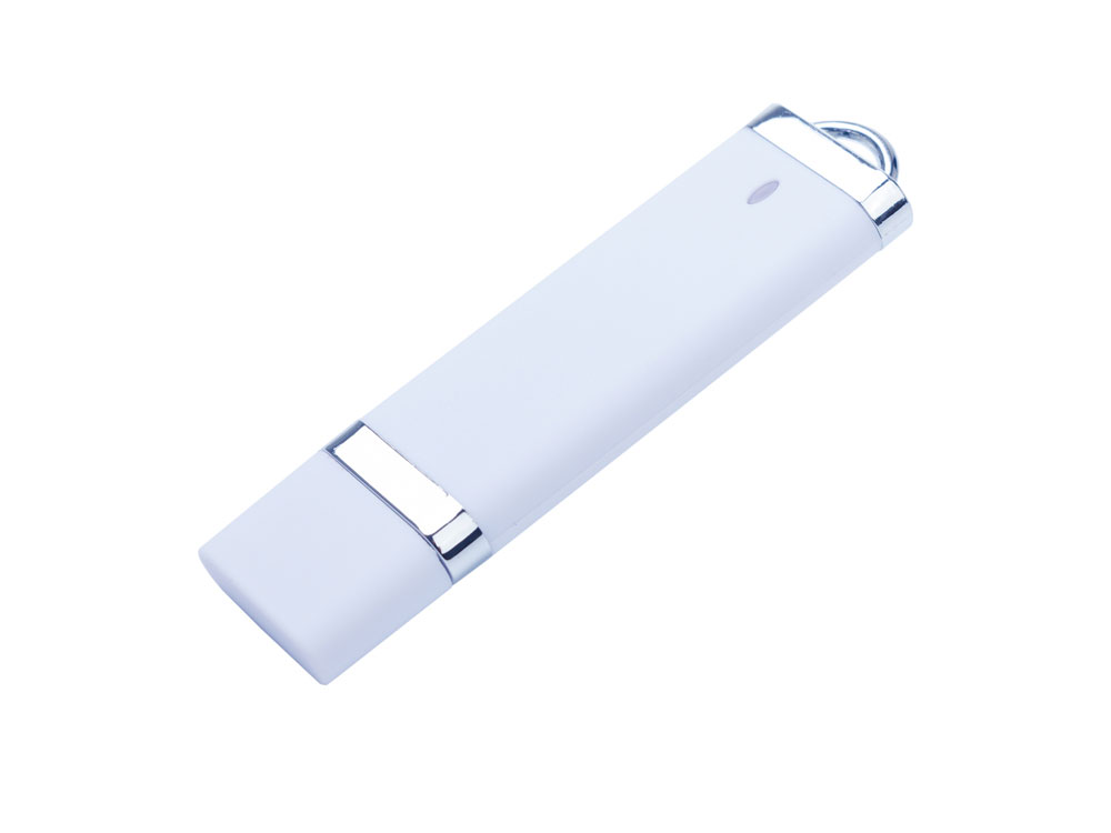 USB-флешка на 16 ГБ с покрытием soft-touch "Орландо",  белый