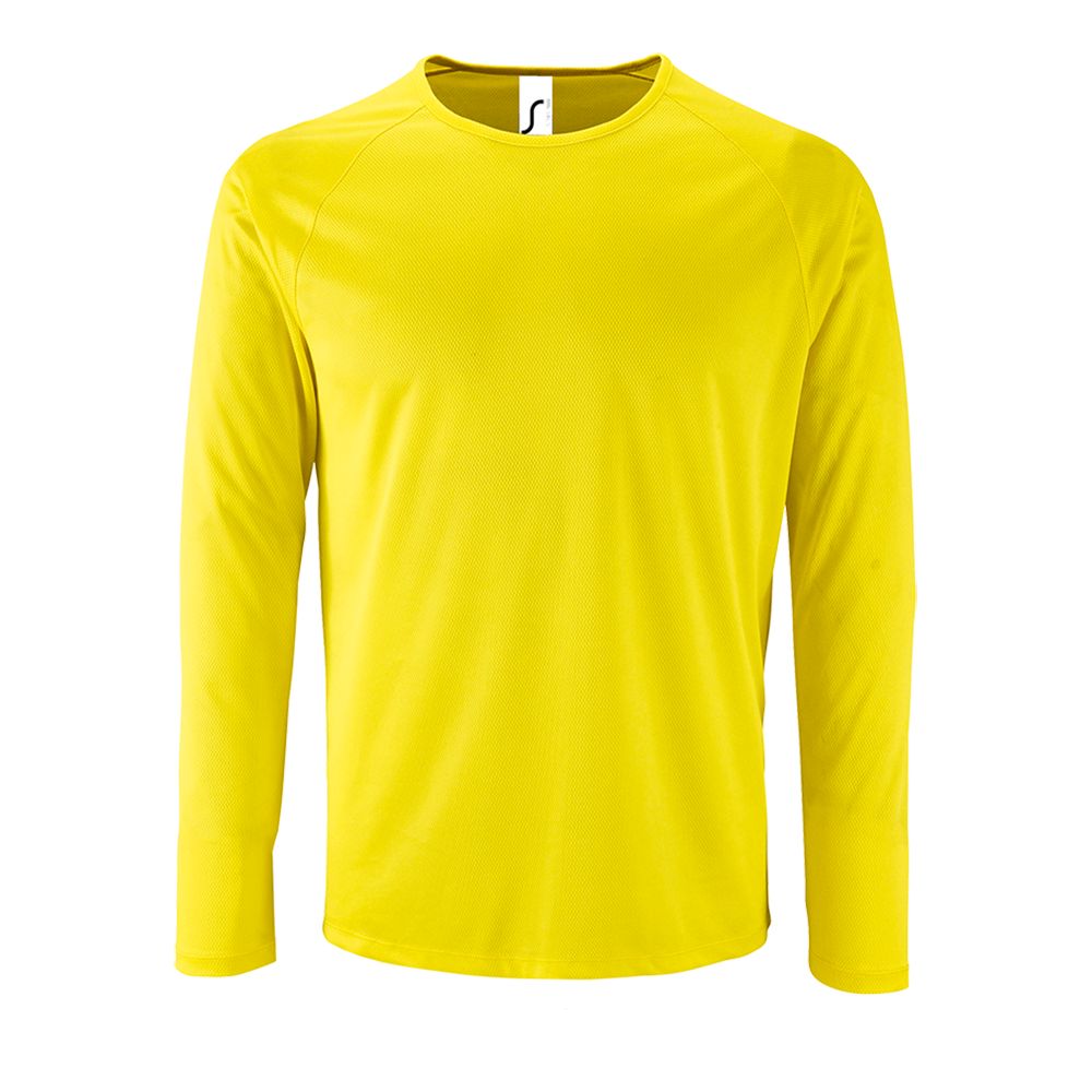 Футболка с длинным рукавом Sporty LSL Men желтый неон, размер 3XL