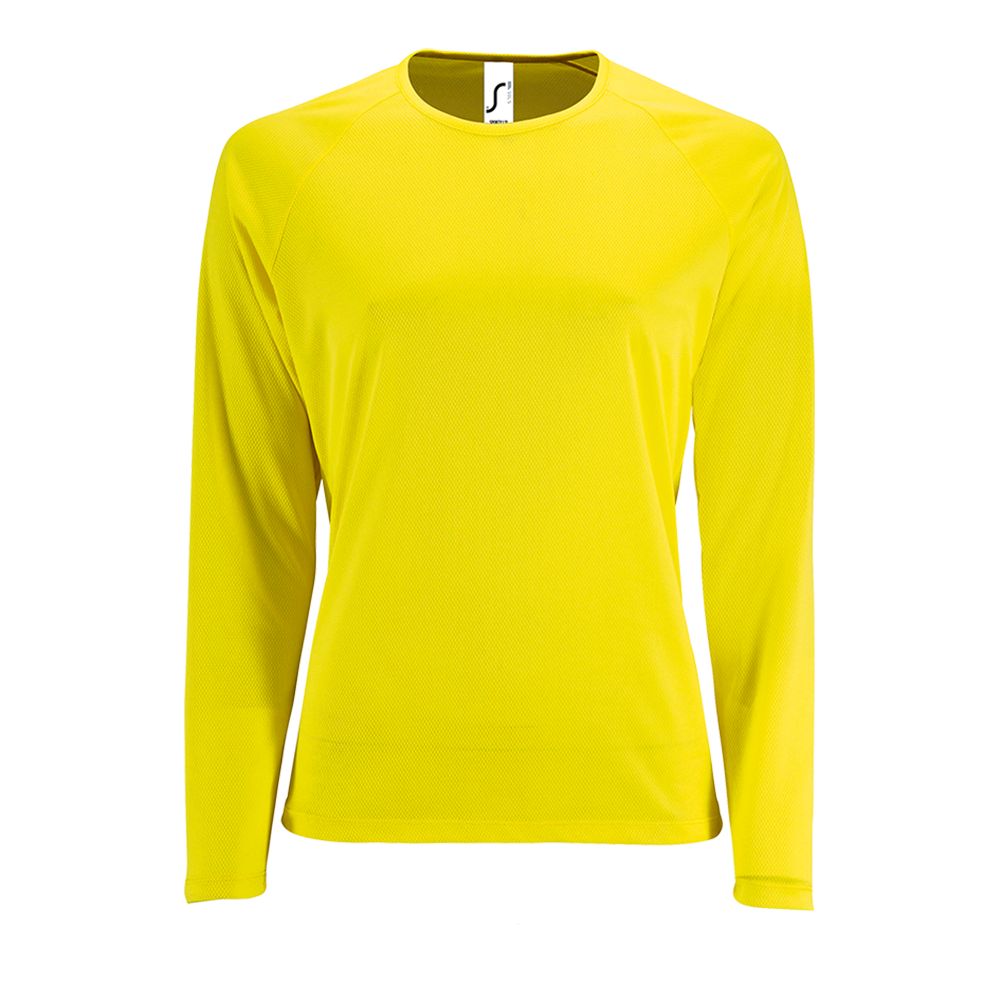 Футболка с длинным рукавом Sporty LSL Women желтый неон, размер L