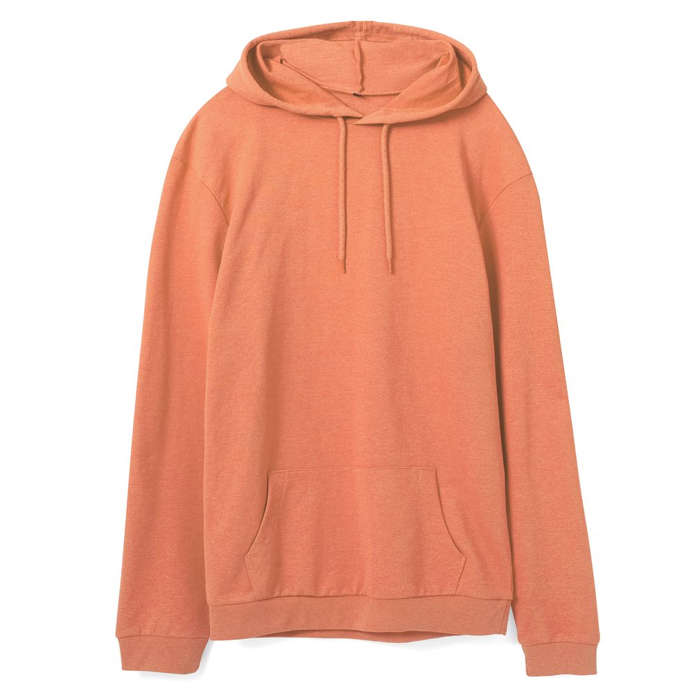 Толстовка с капюшоном унисекс Hoodie, светло-оранжевая, размер L