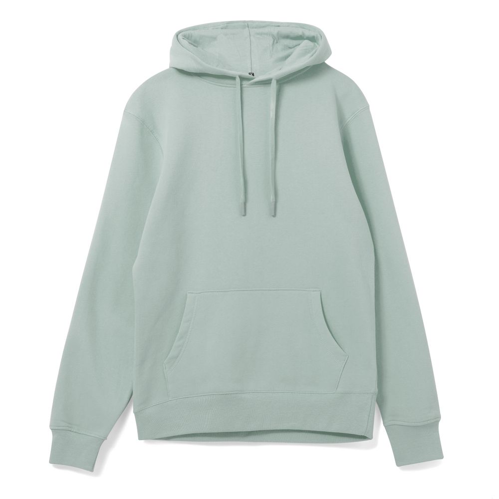 Толстовка с капюшоном унисекс Hoodie, серо-зеленая, размер L