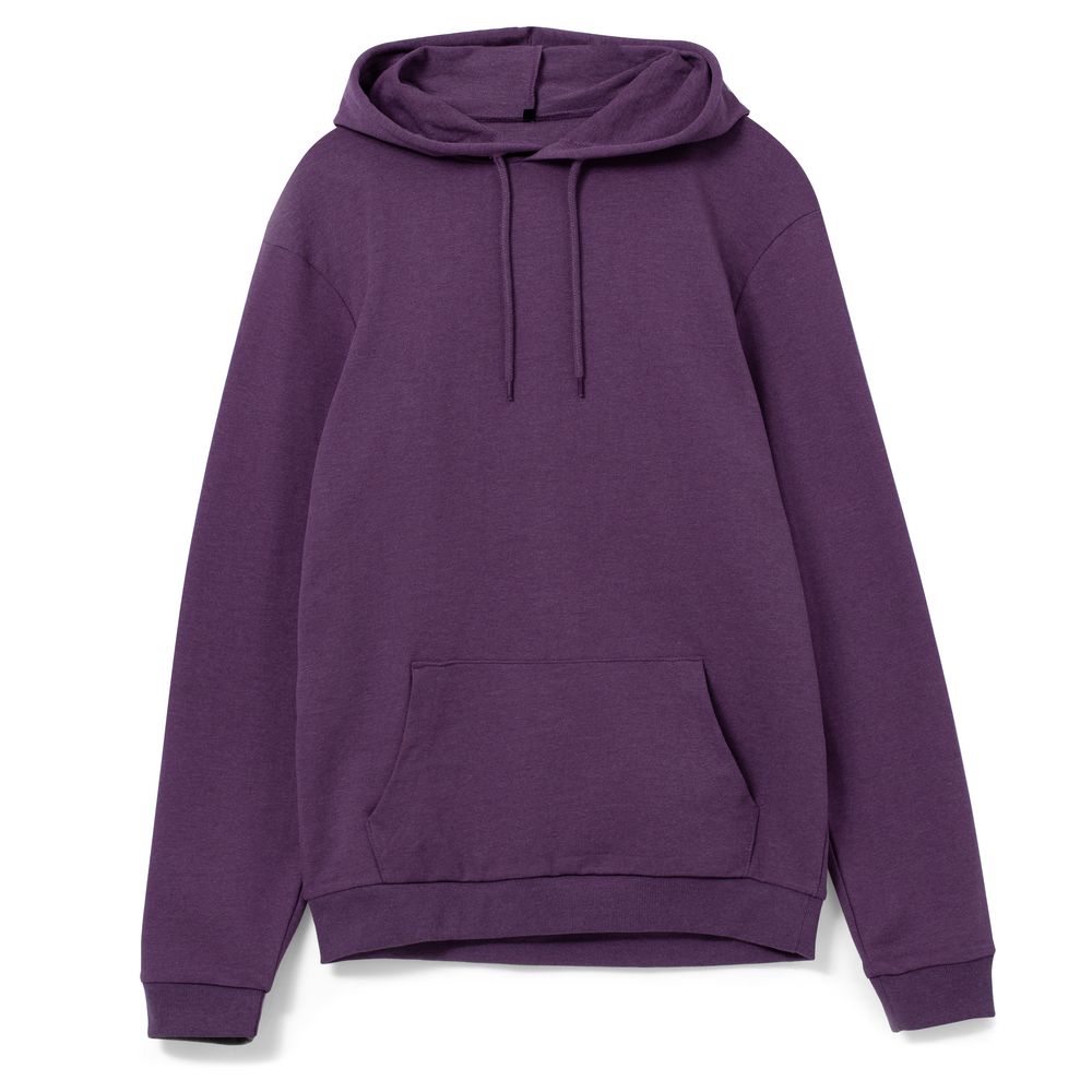 Толстовка с капюшоном унисекс Hoodie, фиолетовый меланж, размер L