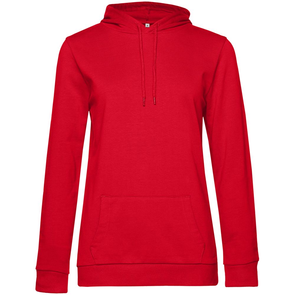 Толстовка с капюшоном женская Hoodie, красная, размер L