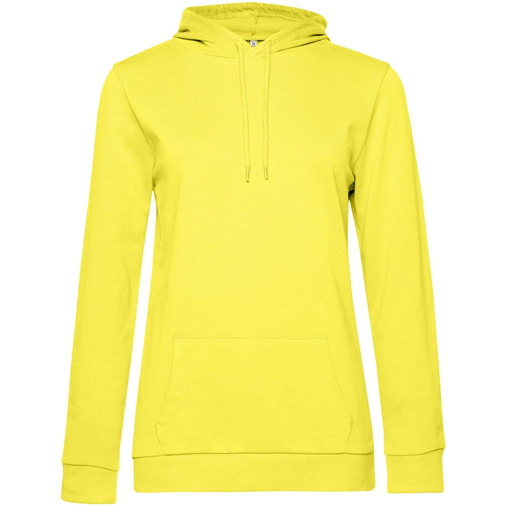 Толстовка с капюшоном женская Hoodie, желтая, размер L