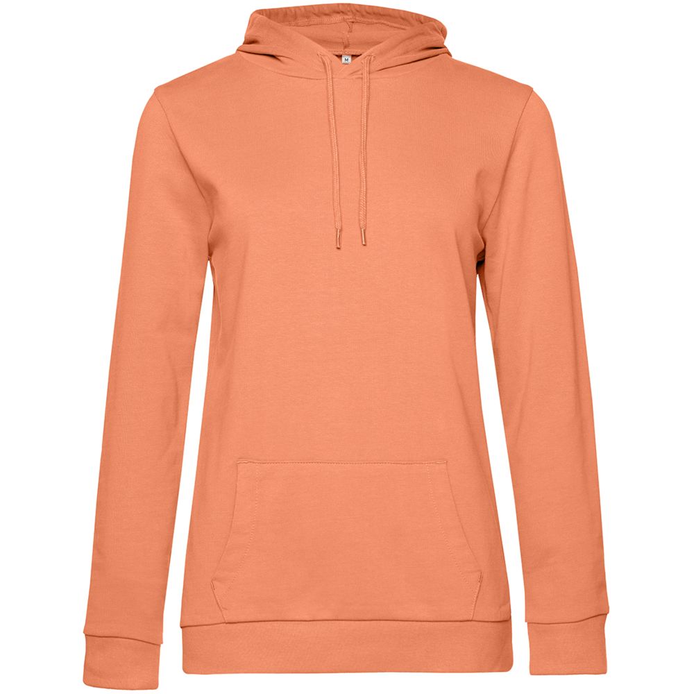 Толстовка с капюшоном женская Hoodie, светло-оранжевая, размер L