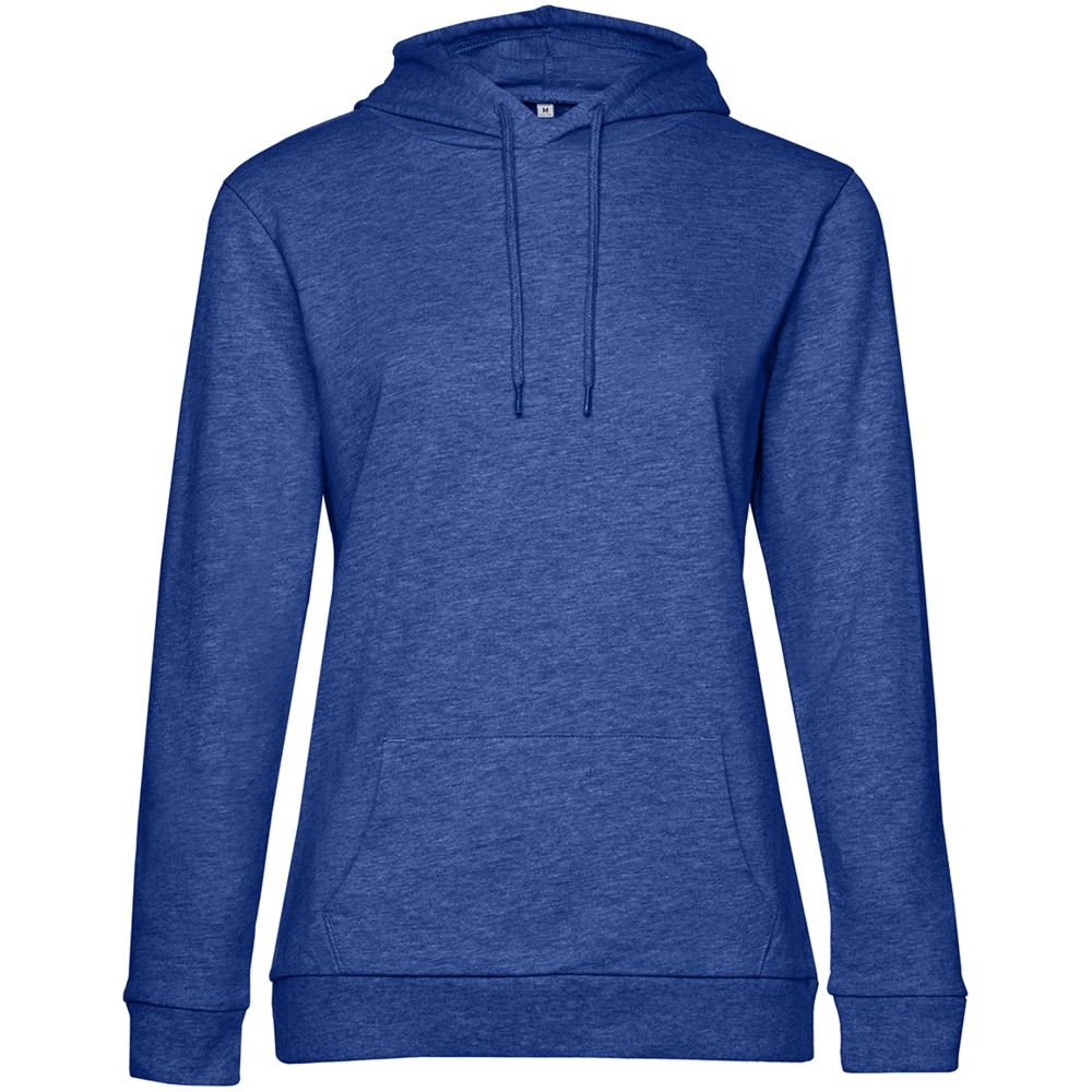 Толстовка с капюшоном женская Hoodie, ярко-синий меланж, размер L