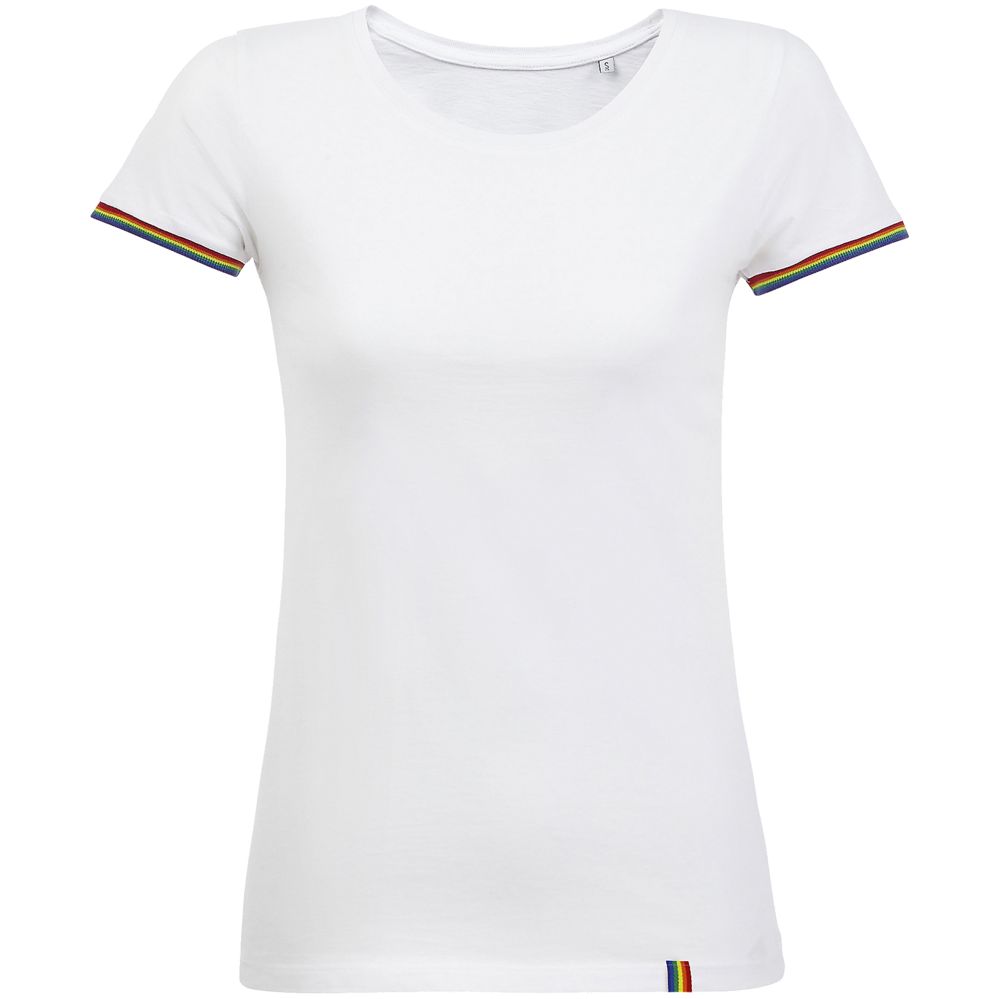 Футболка женская Rainbow Women, белая с многоцветным, размер 3XL
