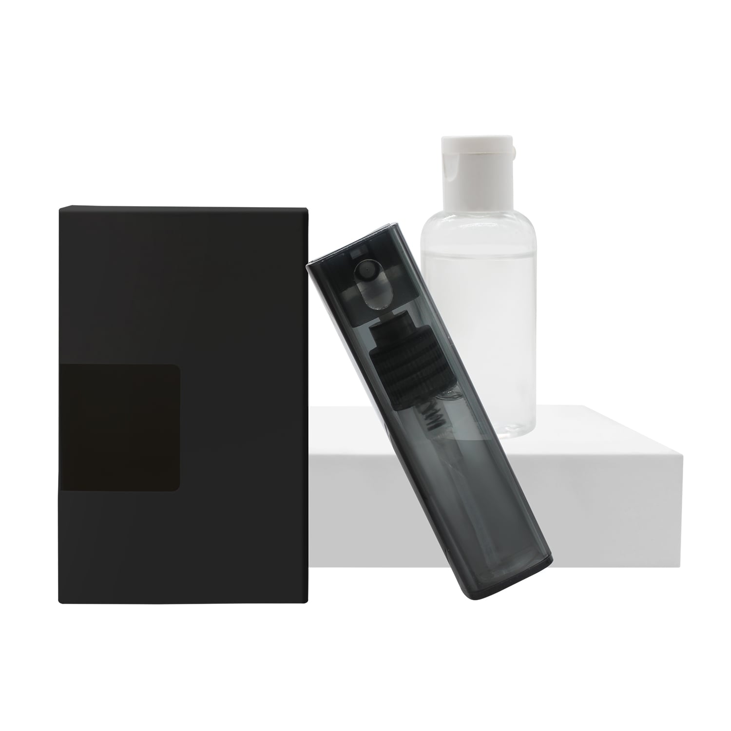 Набор антисептиков для рук REFILLABLE Black, 60 мл (черный) 