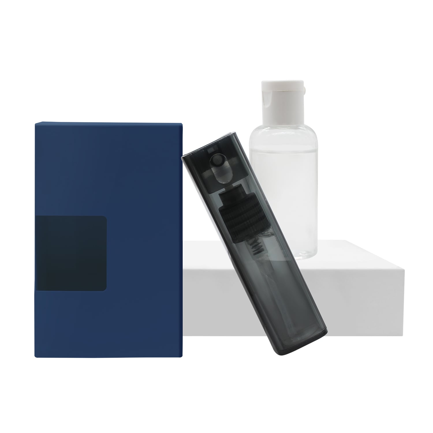 Набор антисептиков для рук REFILLABLE Black, 60 мл (кобальт) 