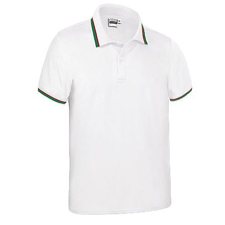 Cпортивная рубашка поло MAASTRICHT (белая), Зеленый FF, S