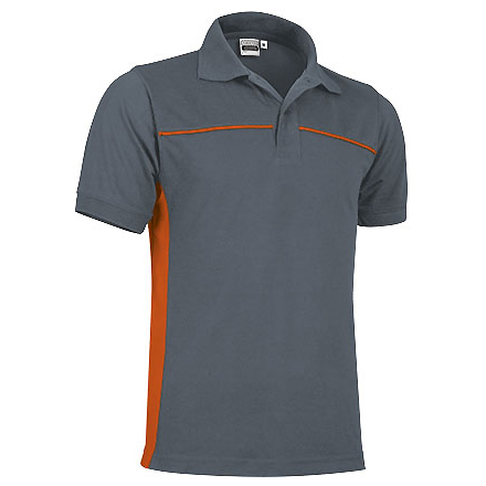 Cпортивная рубашка поло THUNDER (серая), Оранжевый OO, S