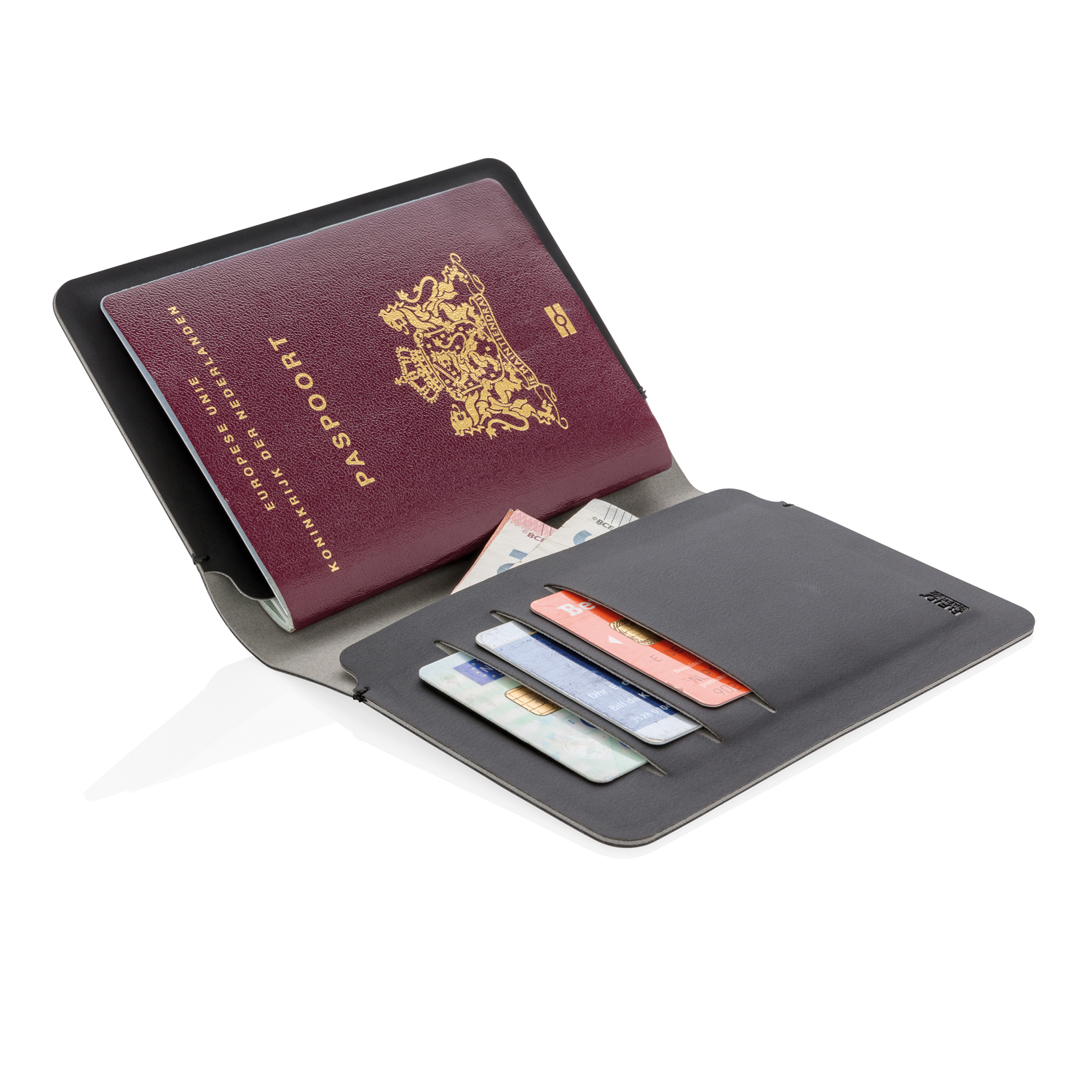 Обложка для паспорта Quebec с защитой от сканирования RFID, черный