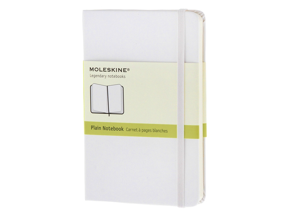 Записная книжка Moleskine Classic (нелинованный) в твердой обложке, Pocket (9x14см), белый