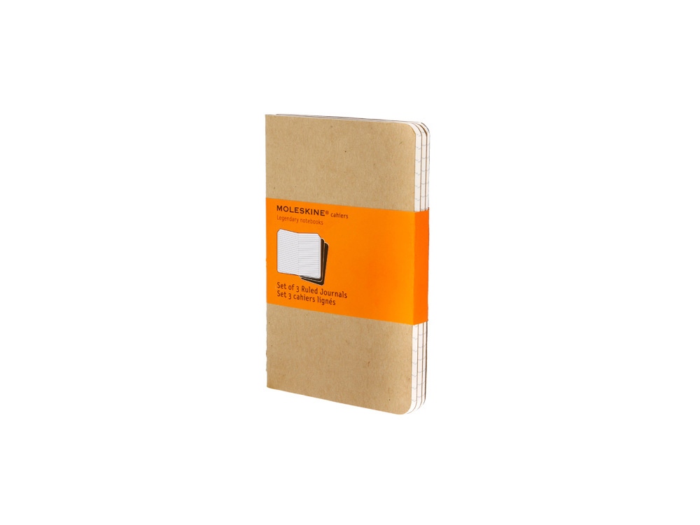 Записная книжка Moleskine Cahier (в линейку, 3 шт.), Pocket (9х14см), бежевый