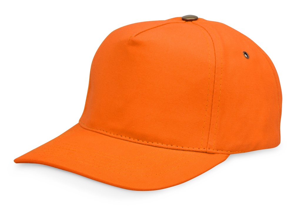 Бейсболка "New York"  5-ти панельная  с металлической застежкой и фурнитурой, оранжевый