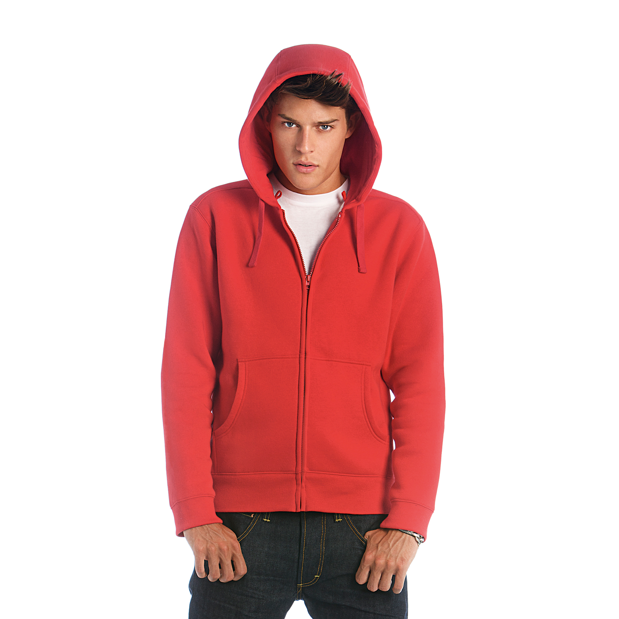 Толстовка мужская на молнии Hooded Full Zip/men красный