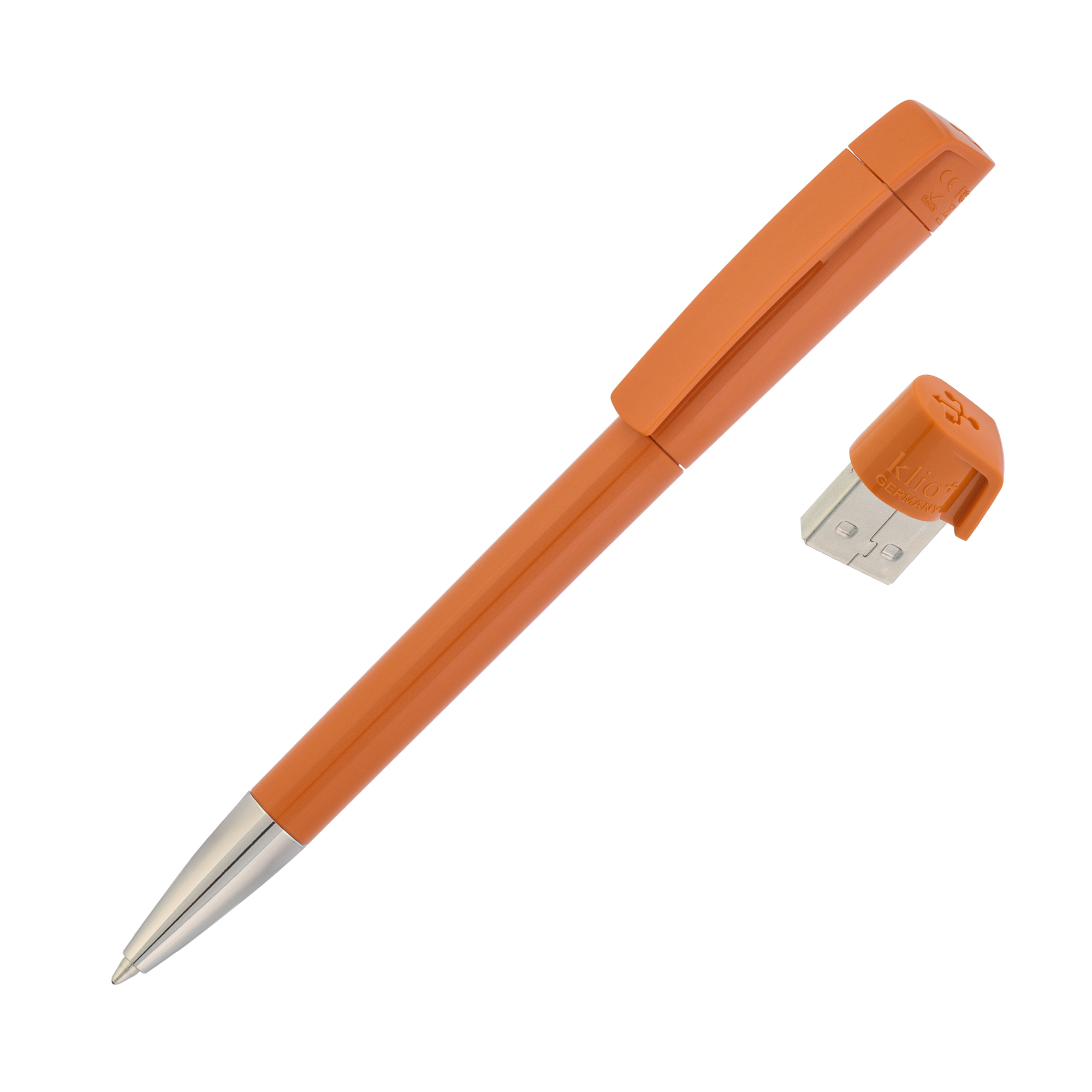 Ручка с флеш-картой USB 8GB «TURNUS M» оранжевый
