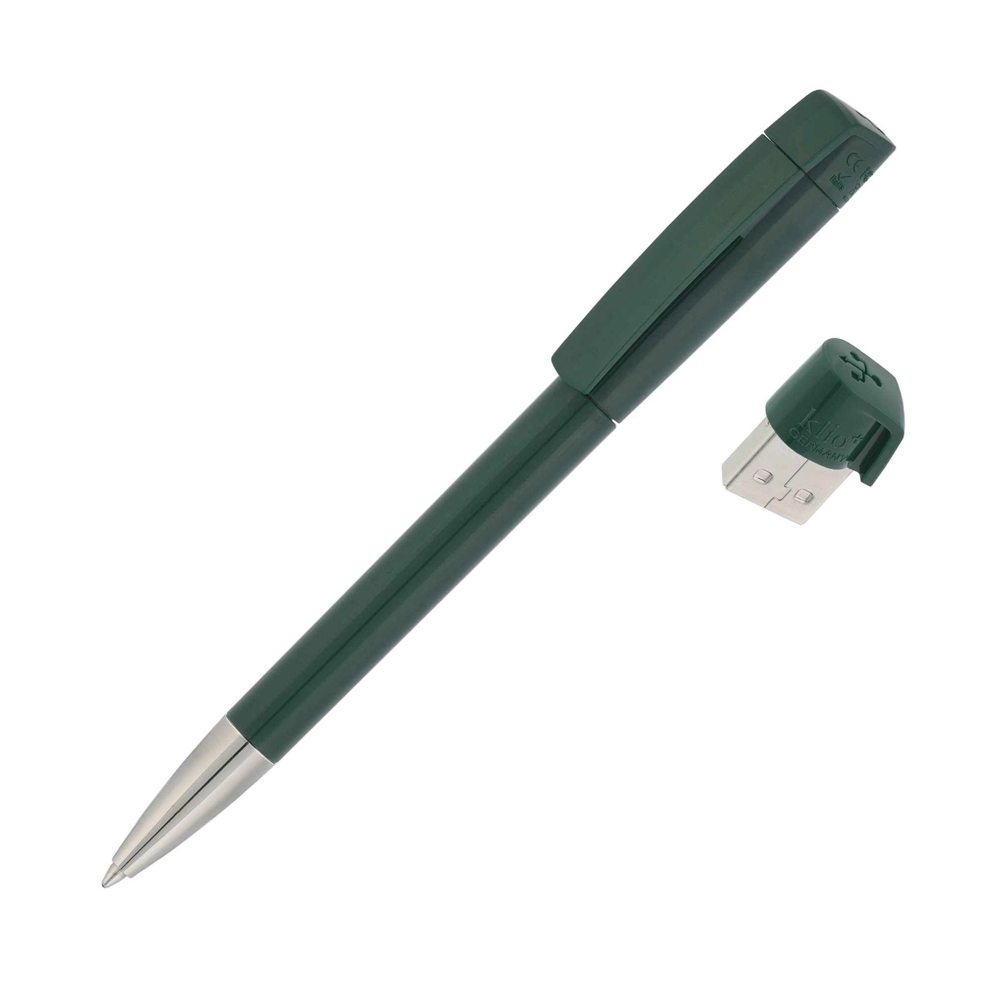 Ручка с флеш-картой USB 8GB «TURNUS M» темно-зеленый