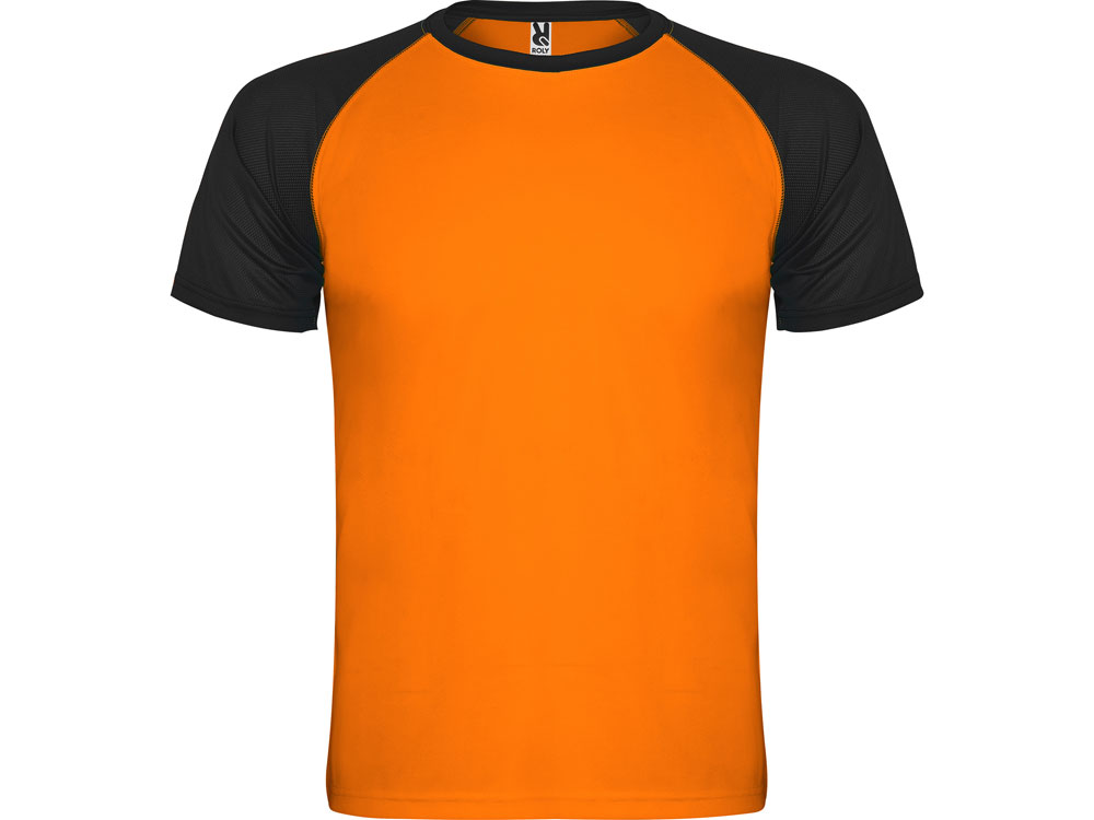 Спортивная футболка "Indianapolis" детская, неоновый оранжевый/черный